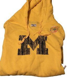 Michigan Wolverines Hoodie Sweatshirt Yellow - NWT Women’s Size Large